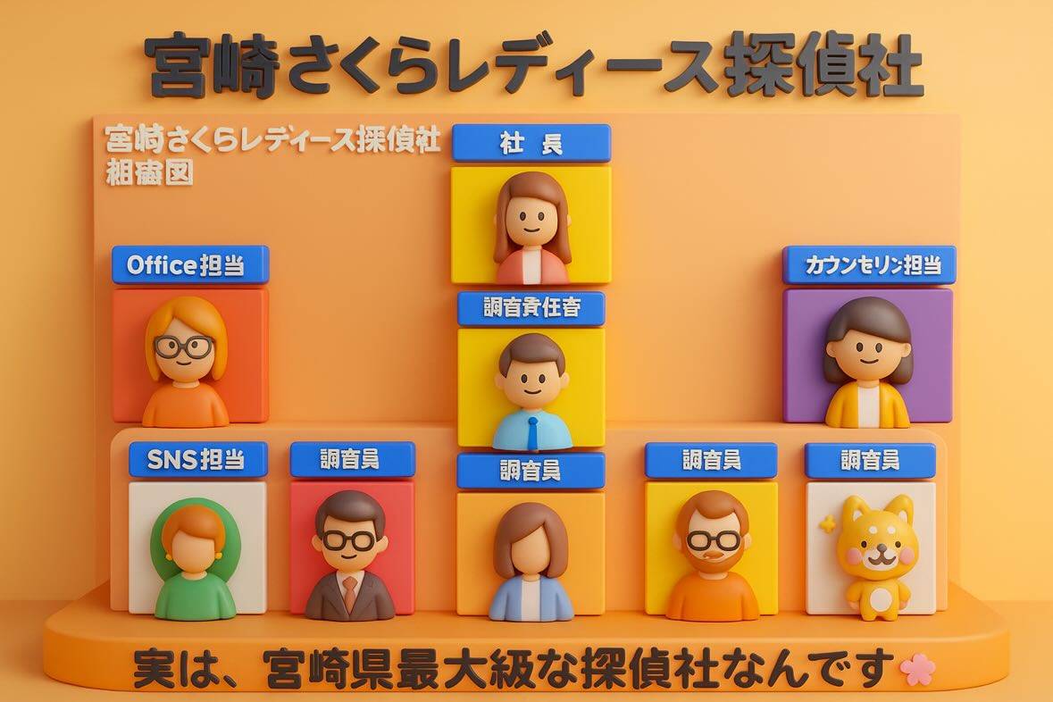 宮崎さくらレディース探偵社組織図